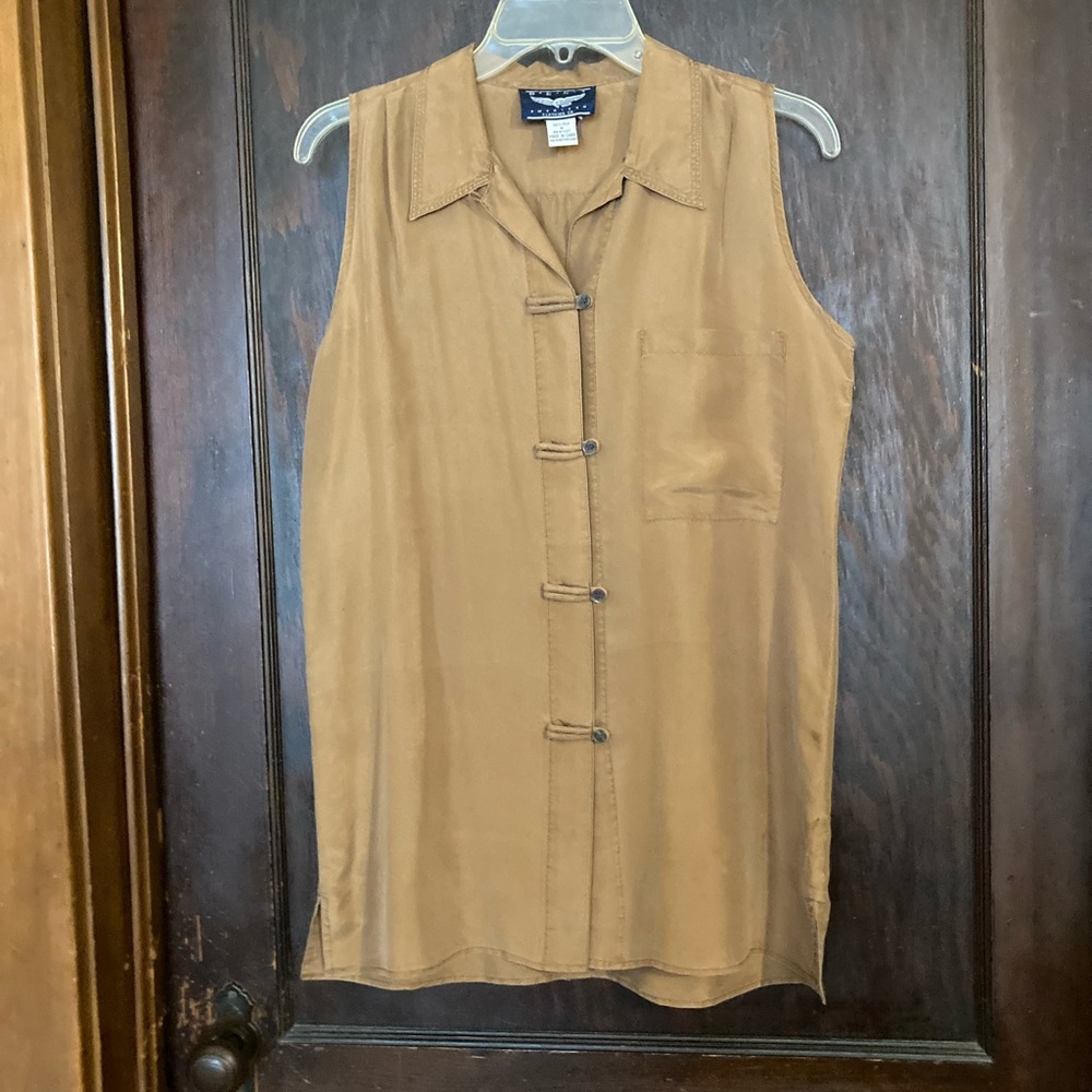 NWOT Best American 100% silk top, size M